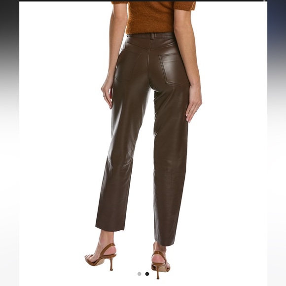LAMARQUE Adeline Leather Pant Size 28 Tan NWT - Picture 2 of 13